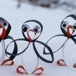 Новогодние поделки: пингвины из картона