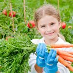 девочка, лето, морковь, весна, ребенок, дети, овощи