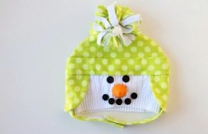 Мастер-класс: новогодняя шапка снеговика для ребенка