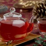 чай, рождество, зима, напиток, шиповник, клюква