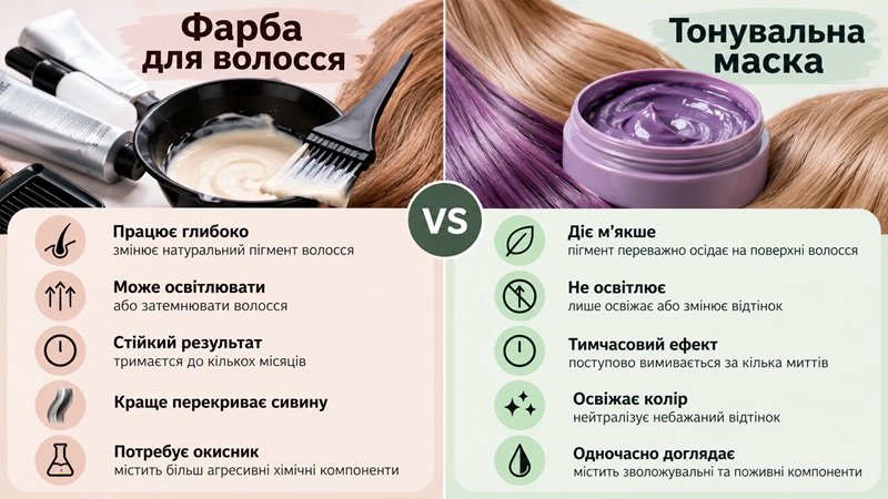 Тонуючі маски для волосся